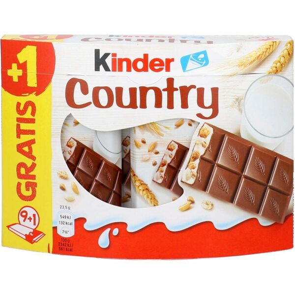 kinder Country 9er + 1 gratis MHD: 27.08.2024
