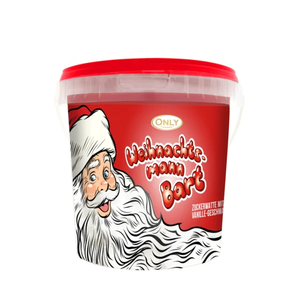 Only Weihnachtsmann Zuckerwatte Eimer 50g MHD: 28.07.24