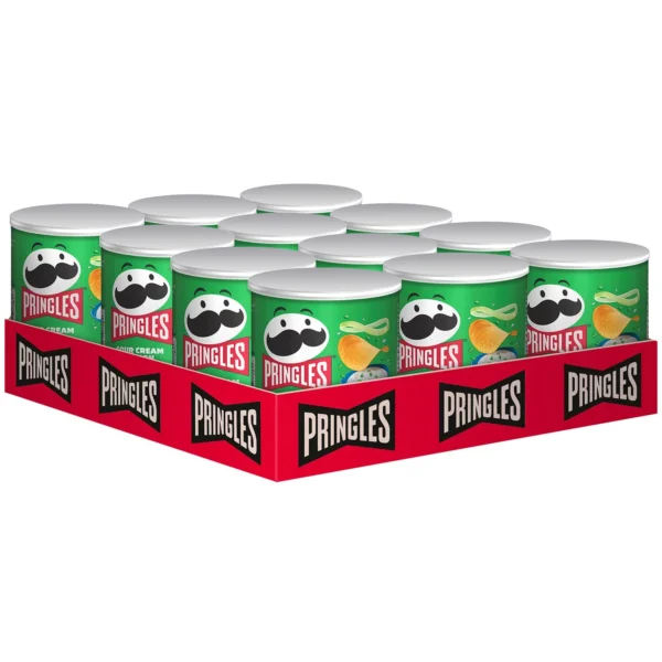 Pringles Sour Cream & Onion 40g x 12 MHD: 23.10.2024