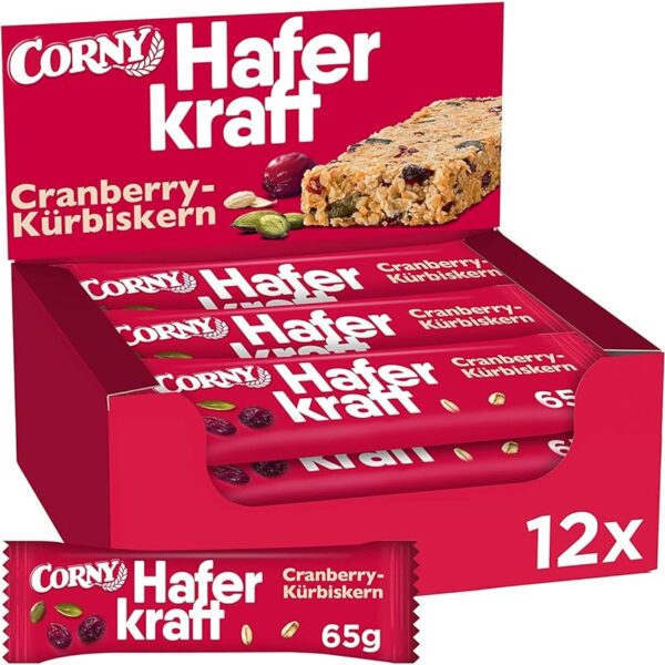 Corny Haferkraft Cranberry-Kürbiskern 12 x 65g MHD:13.02.2025
