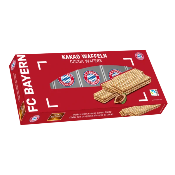 FC Bayern München Waffeln mit Kakaocreme 225g MHD: 08.10.24