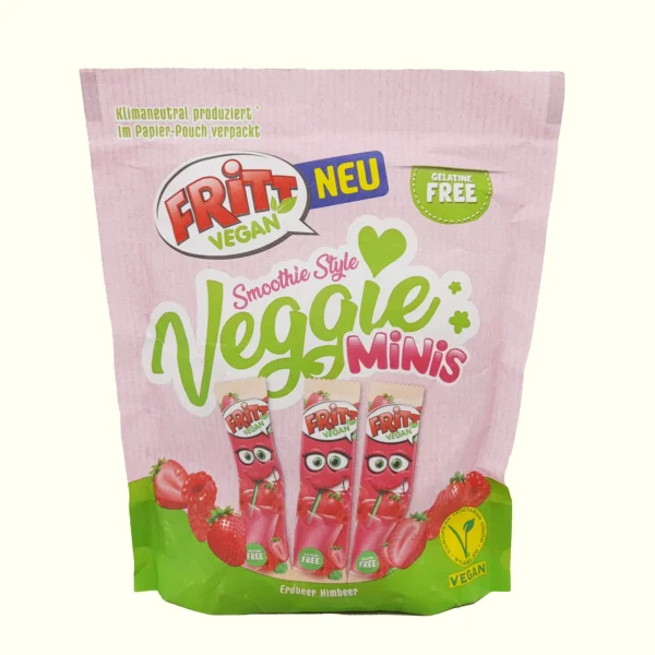Fritt Vegan Smoothie Style Veggie Minis Erdbeer & Himbeer 135g MHD:30.11.24