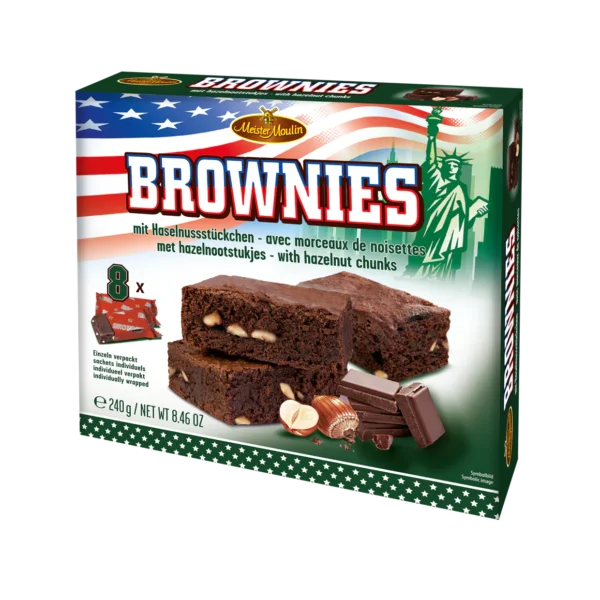 Meister Moulin Haselnuss Brownies (8x30g) 240g (MHD: 01.04.2024)