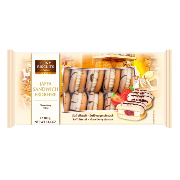 Jaffa Sandwich Sahne-Erdbeere 380g MHD: 23.06.24