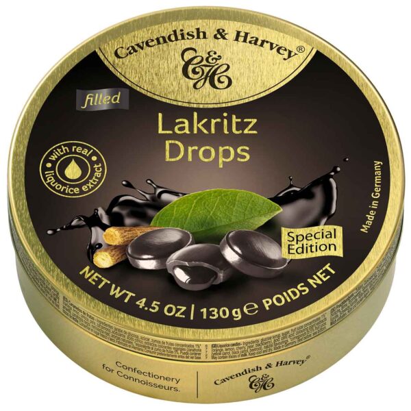 Cavendish & Harvey Filled Lakritz Drops 130g MHD: 04.01.2026