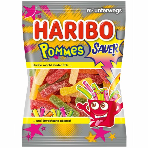 Haribo Pommes sauer 100g MHD: 04.2025