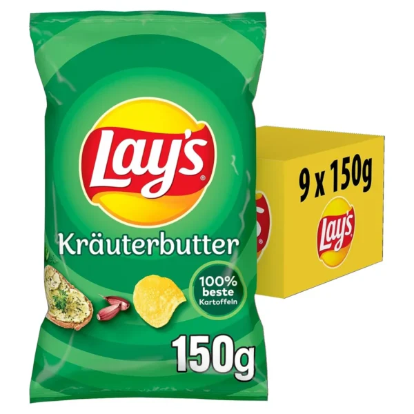 Lay's Kräuterbutter 150g x 9 MHD: 07.07.2024