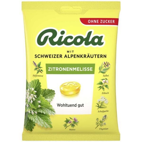 Ricola Zitronenmelisse ohne Zucker 75g MHD: 30.06.25